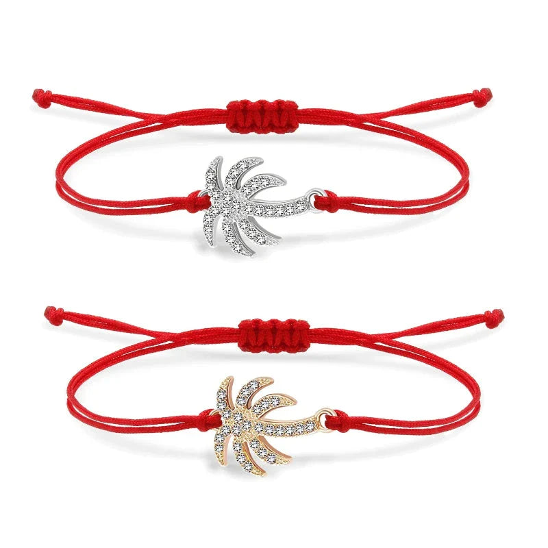 Rhinestone Palm Rope Bracelet