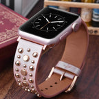 Leather Bracelet with Rivets for Apple Watch