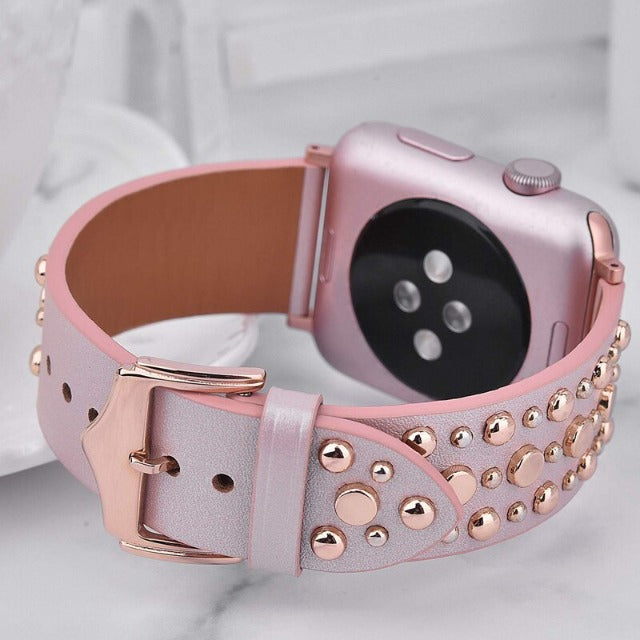 Rivet Leather Straps for Apple Watch