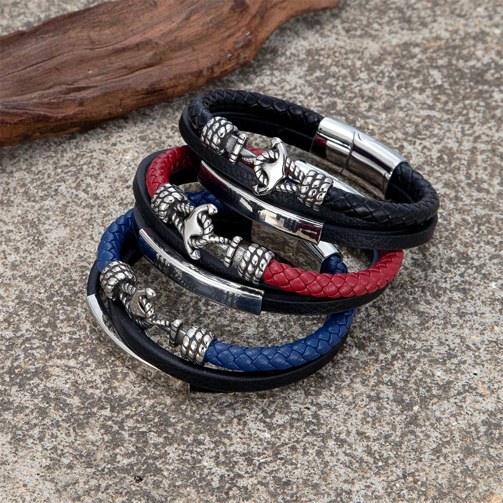 Triple anchor bracelet 