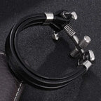 Anchor Leather Bracelet - the Invincible