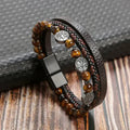 Tree of Life Leather Bracelet Beaded Men style 1