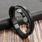 Tree of Life Leather Bracelet Beaded Men style 2