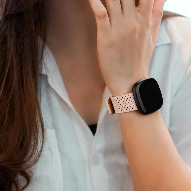 Leather Strap Fitbit Watch Versa 3 Versa 4 Sense 2