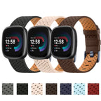 Leather Strap Fitbit Watch Versa 3 Versa 4 Sense 2