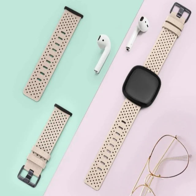 Leather Strap Fitbit Watch Versa 3 Versa 4 Sense 2