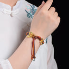 Tibetan Buddhist Charm Cord ID Bracelet