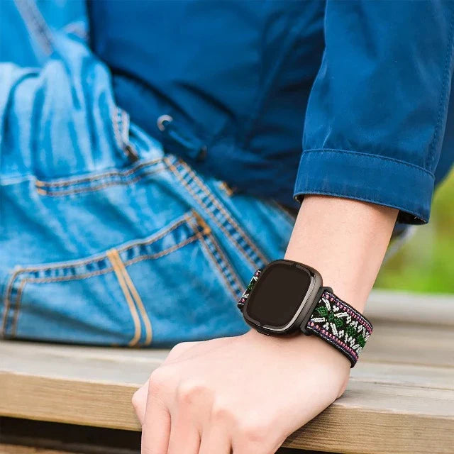 Elastic Nylon Straps for Fitbit Versa 3 Versa 4 Sense 2