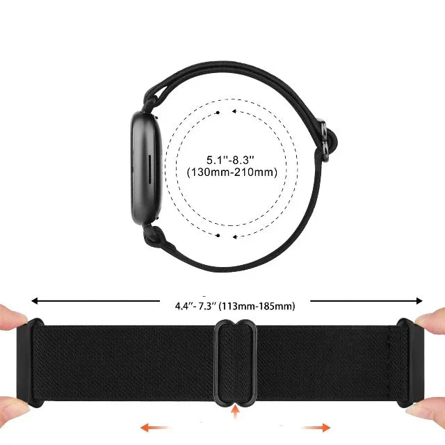 Elastic Nylon Straps for Fitbit Versa 3 Versa 4 Sense 2