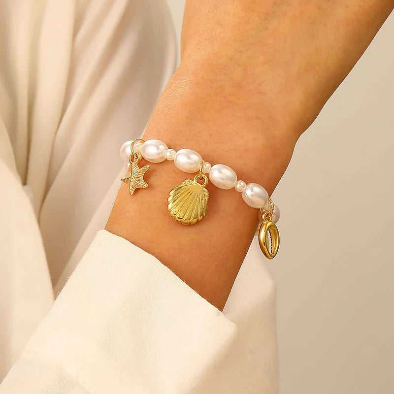 Beaded Bracelet with Shells