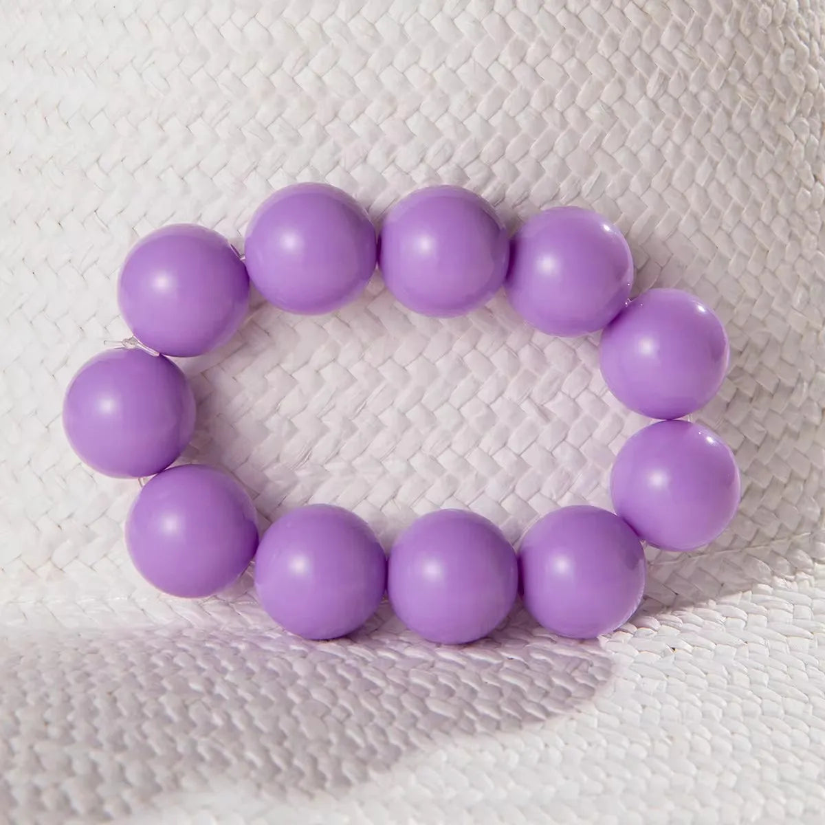 Women's Color Bead Bracelet purple