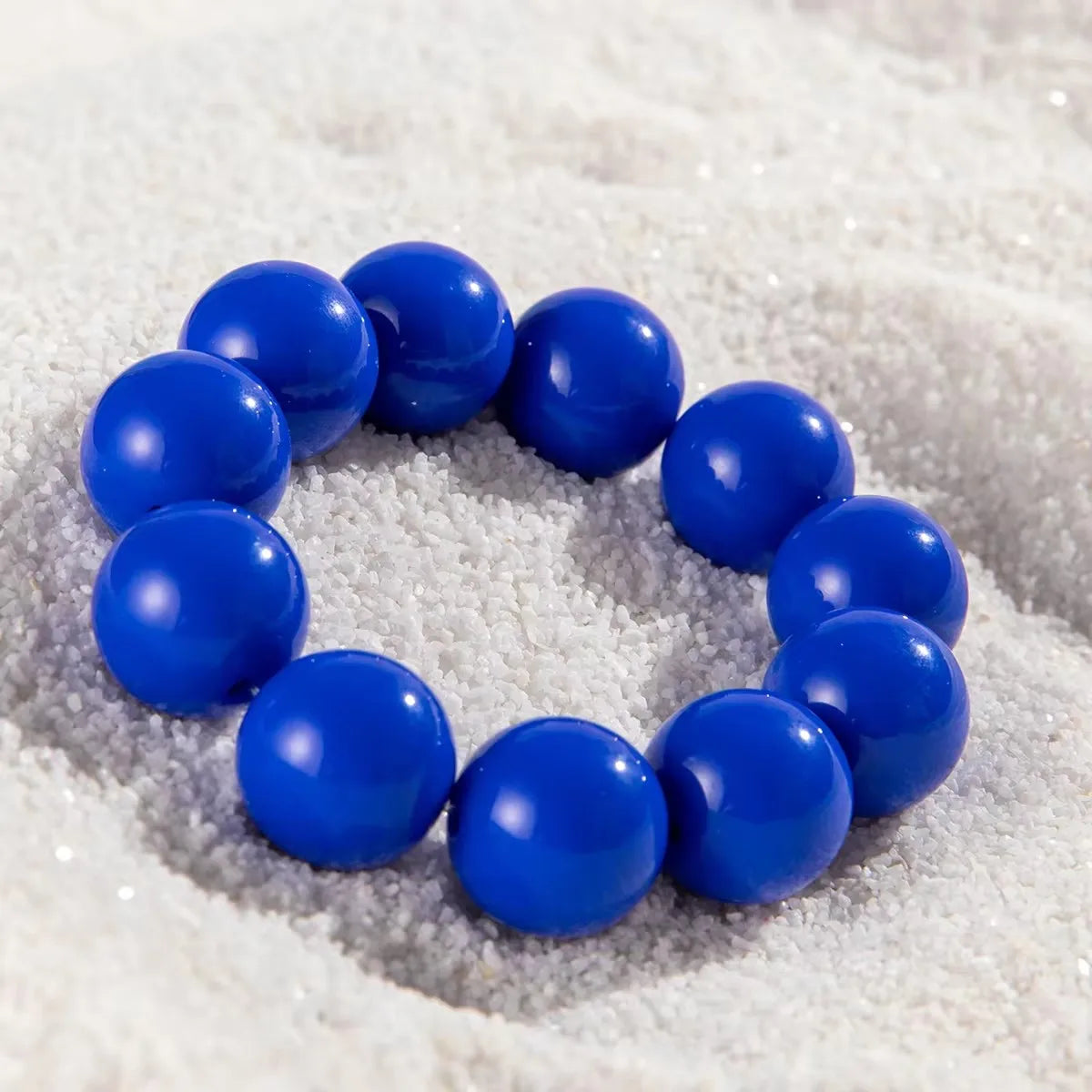 Women's Color Bead Bracelet blue