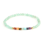 Natural Stone 7 Chakras Bracelet Green Aventurine