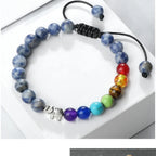 Natural Stone and Elephant 7 Chakras Bracelet 10