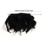 Black airy pink feather bracelet
