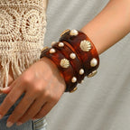 Resin bracelet with amber shell