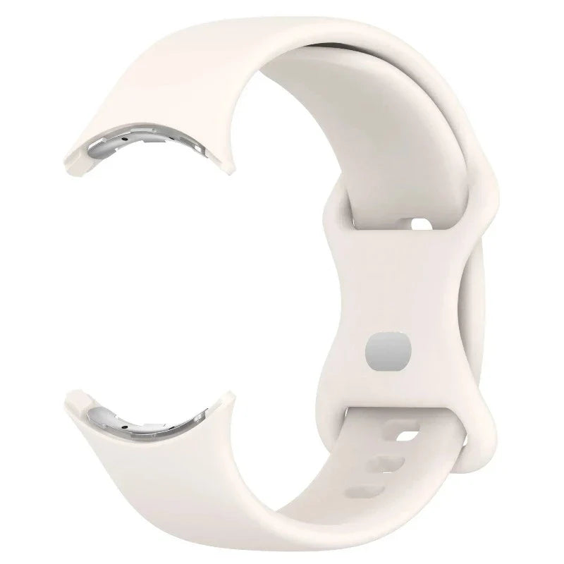 Silicone Smartwatch Band for Google Pixel Watch 1 & 2 white
