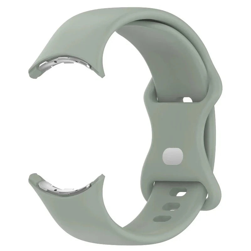 Silicone Smartwatch Band for Google Pixel Watch 1 & 2 gray green