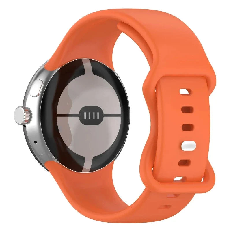 Silicone Smartwatch Band for Google Pixel Watch 1 & 2 orange