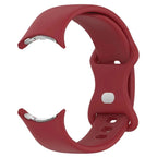 Silicone Smartwatch Band for Google Pixel Watch 1 & 2 burgundy