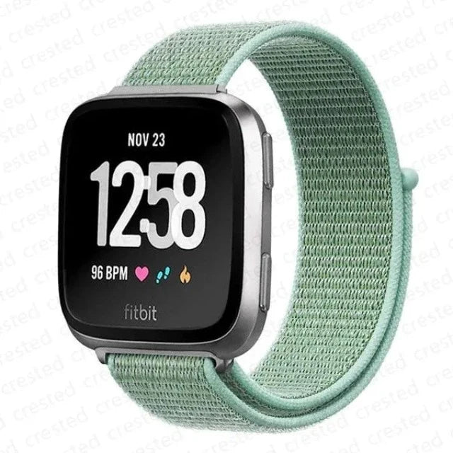 Fitibit Versa 3 Versa 4 Sense 2 Fabric Watch Band green