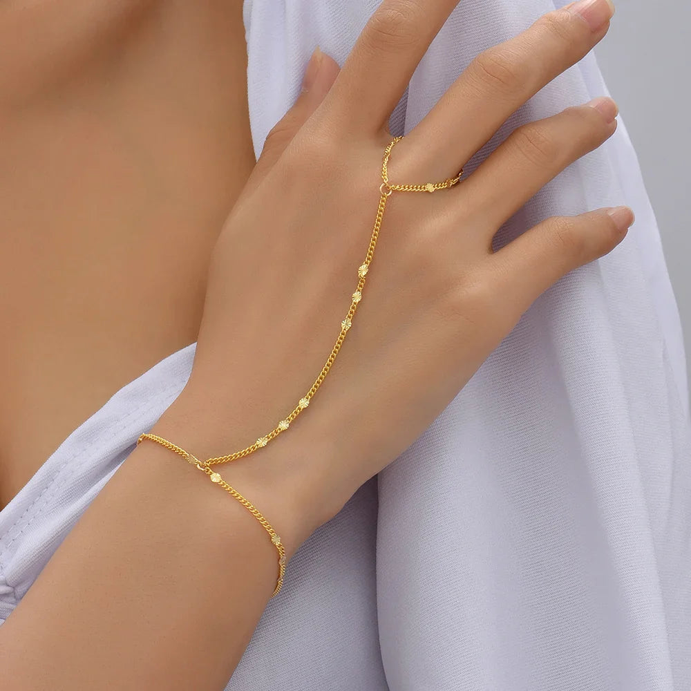 Women's Hand Bracelet Jewelry Women Hand & Finger Chain