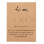 Women’s Zodiac Sign Bracelet 12 Constellations aries