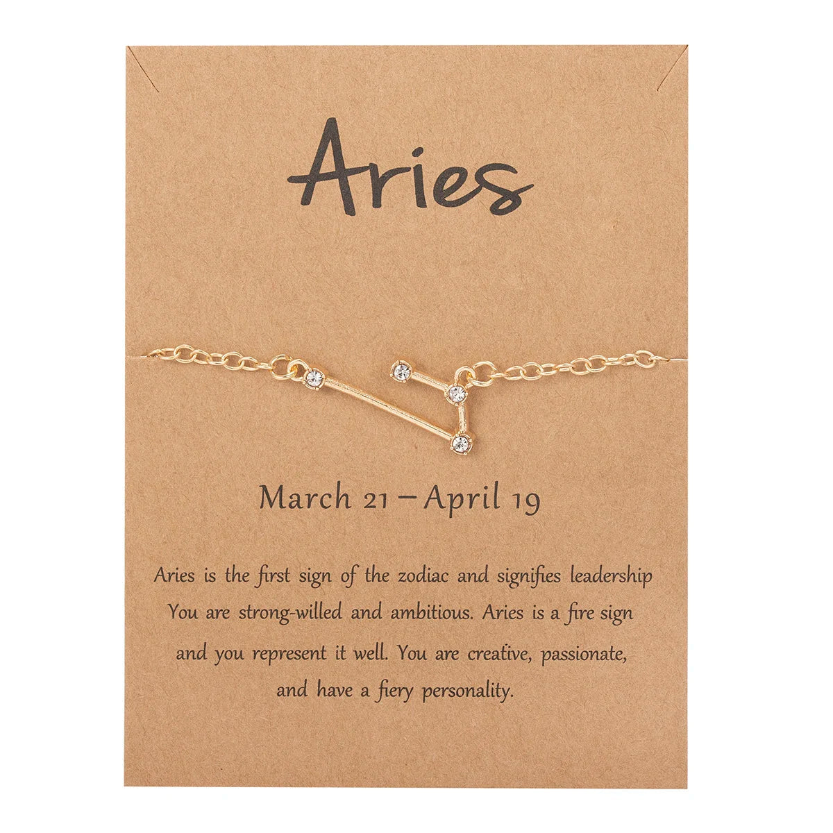 Women’s Zodiac Sign Bracelet 12 Constellations aries