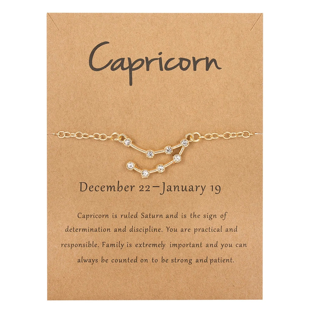 Women’s Zodiac Sign Bracelet 12 Constellations capricorn
