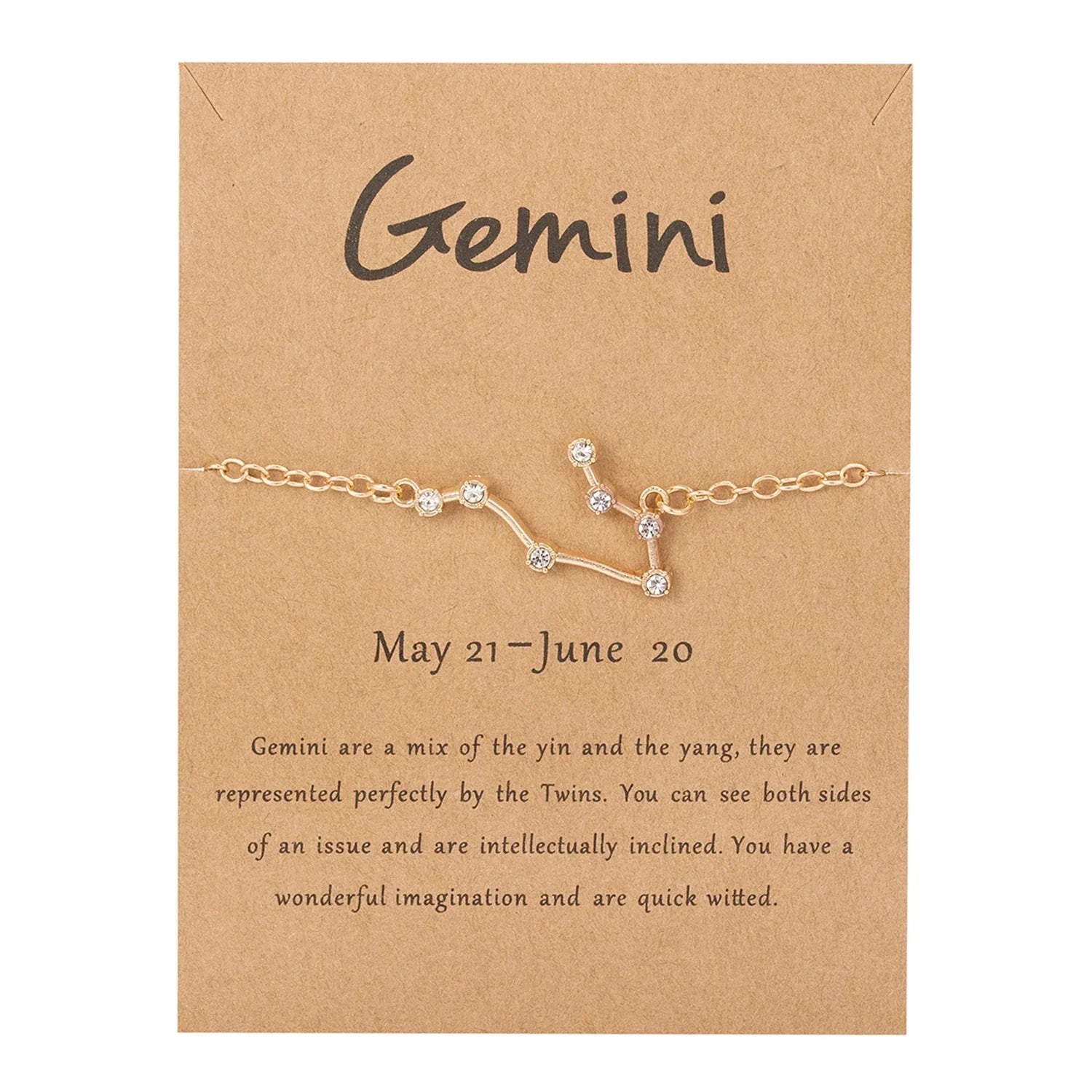 Women’s Zodiac Sign Bracelet 12 Constellations gemini