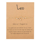 Women’s Zodiac Sign Bracelet 12 Constellations leo