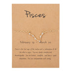 Women’s Zodiac Sign Bracelet 12 Constellations pisces
