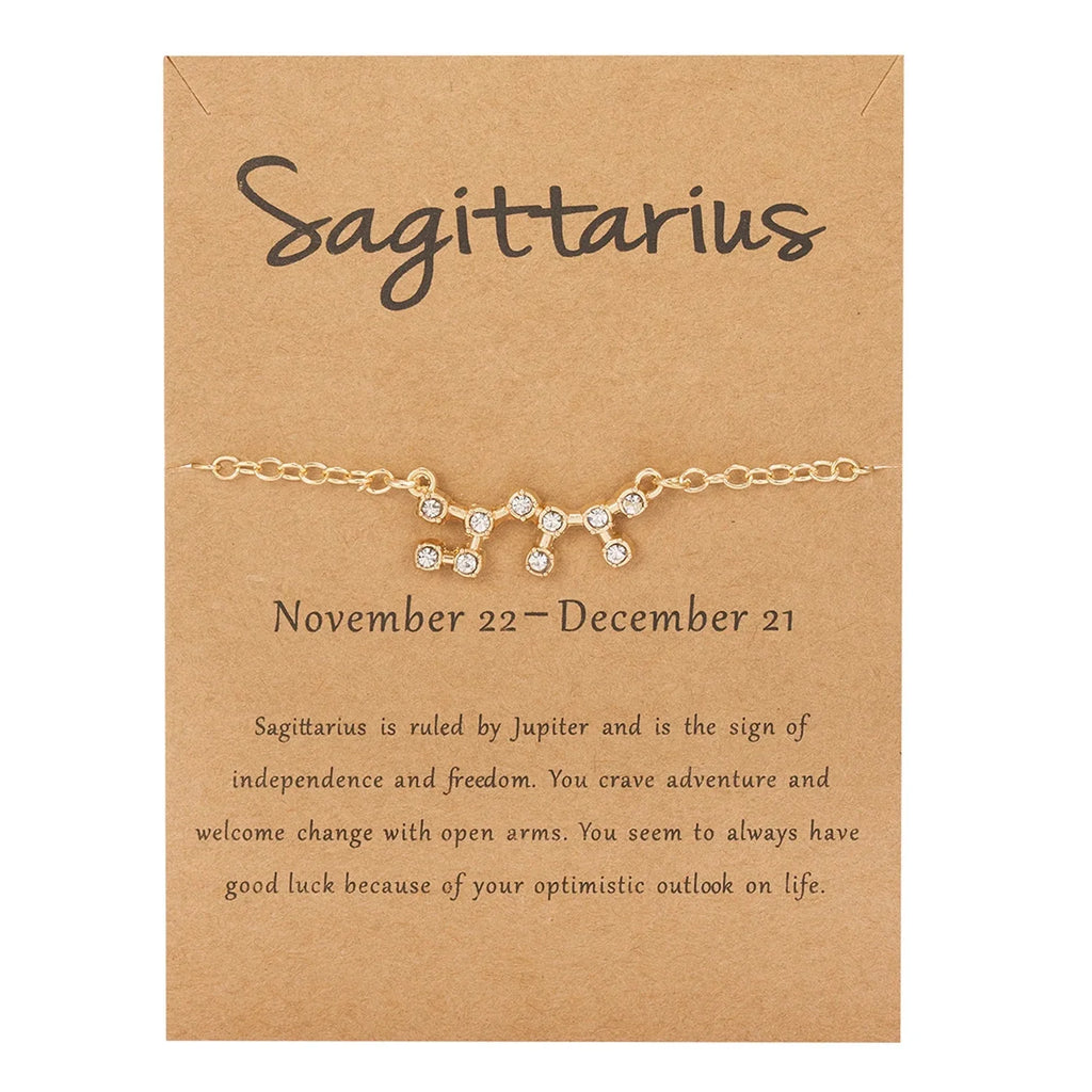 Women’s Zodiac Sign Bracelet 12 Constellations sagittarius