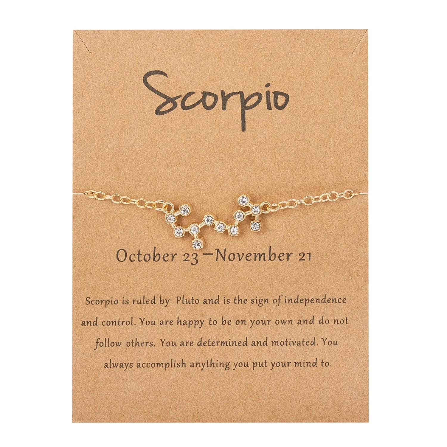 Women’s Zodiac Sign Bracelet 12 Constellations scorpio