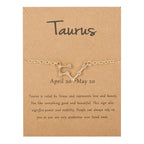 Women’s Zodiac Sign Bracelet 12 Constellations taurus
