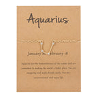 Women’s Zodiac Sign Bracelet 12 Constellations aquarius