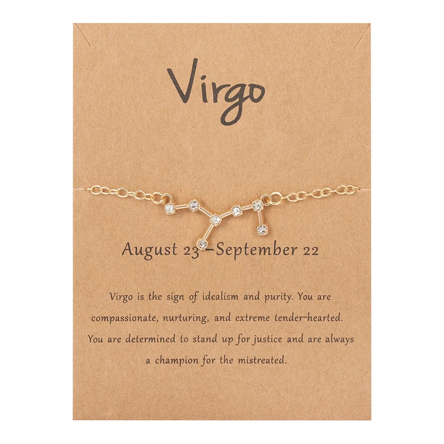 Women’s Zodiac Sign Bracelet 12 Constellations virgo
