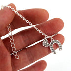 Horseshoe Chain Bracelet Lucky Charm Horseshoe Silver