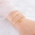 Lotus Flower Women's Bracelet Gold Chain Bracelet