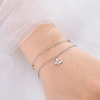 Lotus Flower Women's Bracelet Silver Chain Bracelet