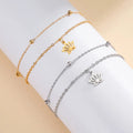 Lotus Flower Women's Bracelet Gold Chain Bracelet