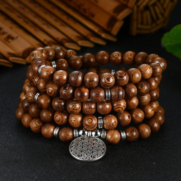 Dawapara Flower of Life Mandala Curb Chain Bracelet