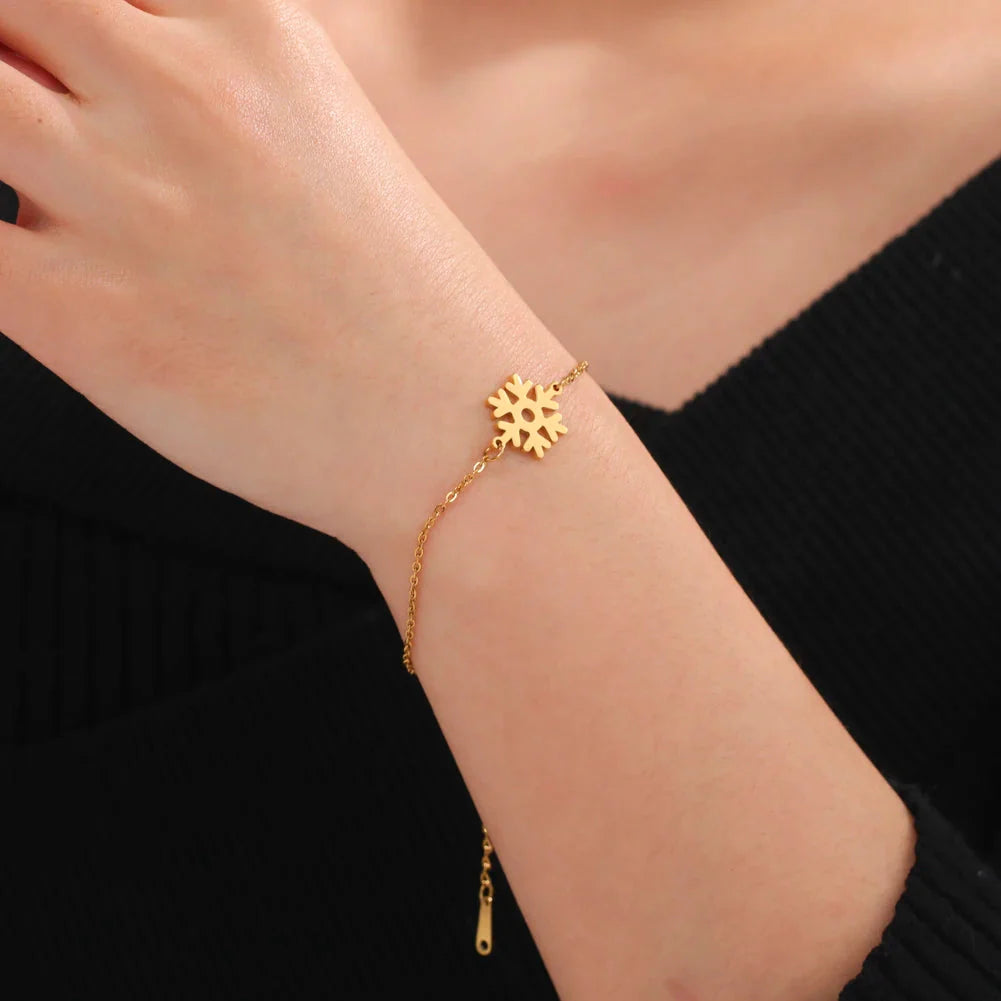Snowflake Bracelet Gold