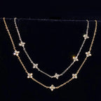 Fine Flower Zircon ID Bracelet in gold