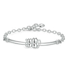 Silver Double Cat ID Bracelet