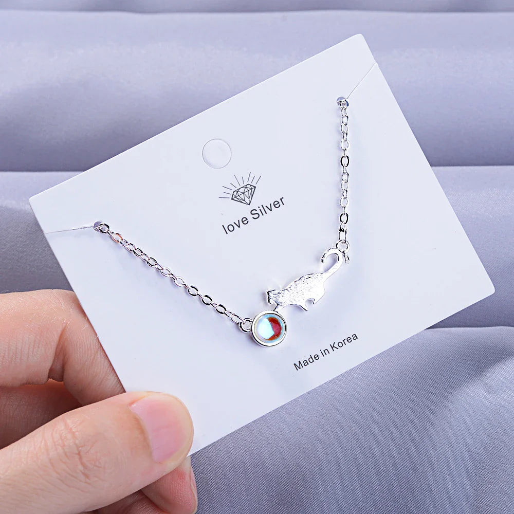 Playful Cat Curb Bracelet in Silver