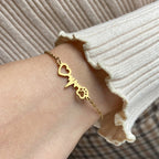 Heart Paw ID Bracelet gold