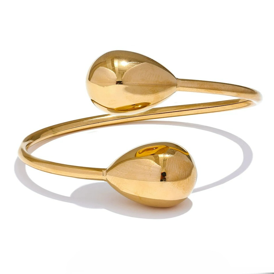 Gourmette Charm Bracelet Water Drop Gold