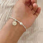 Retro-Style Curb Bracelet with Pearl
