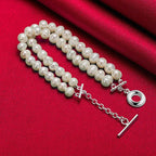 Retro-Style Figaro Bracelet with Beads
